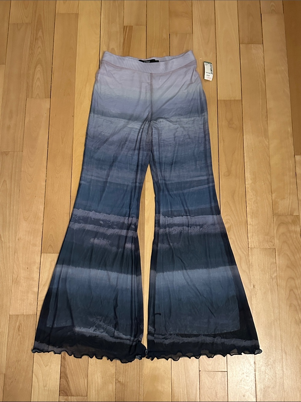 Simons Blue Ombre Flowy Wide-Leg Pants